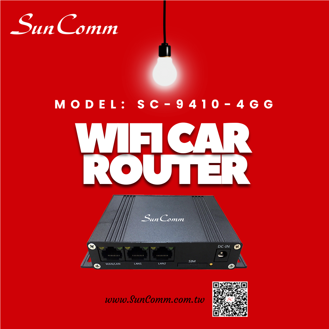 stay connected on the road with the sc-9410-4gg 4g wifi car router!